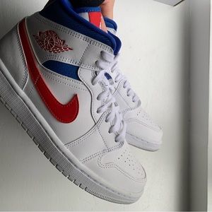 Air Jordan 1’s White, Blue & Red